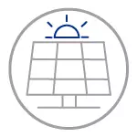Tensite: Icono panel solar gris