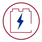 Tensite: Icono batería rojo