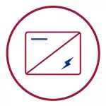 Tensite: Icono inversor rojo