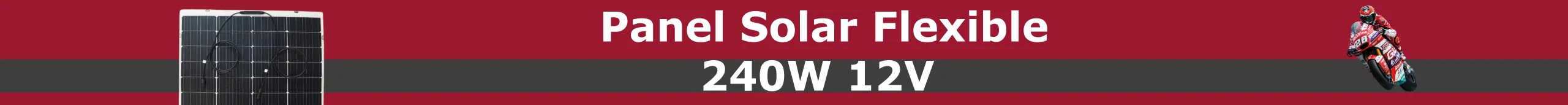 Banner Panel Solar Flexible 240W Ordenador